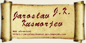 Jaroslav Kušnorjev vizit kartica